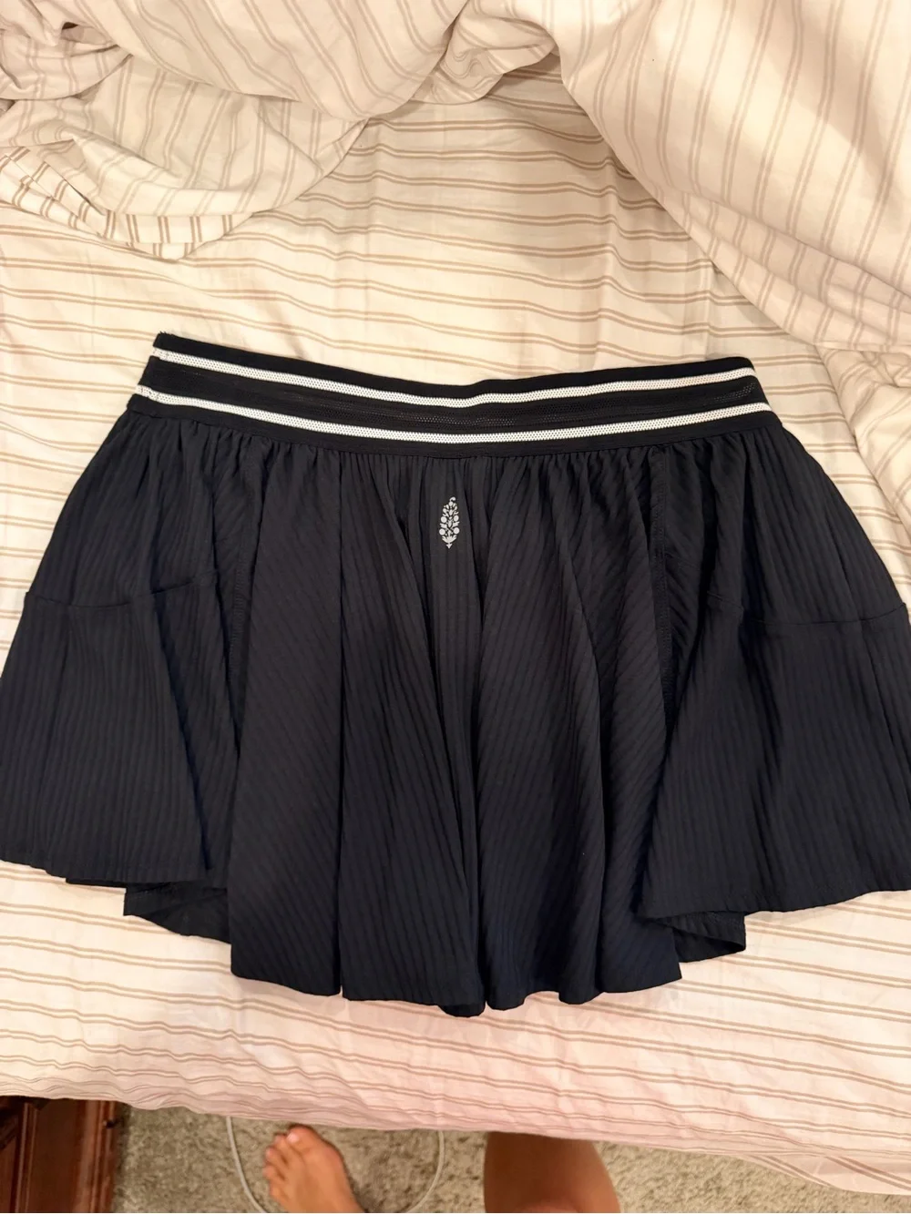 Free People Sultry Skort with Striped Waistband